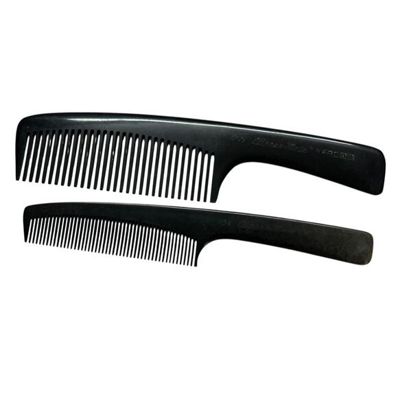 Lot of 12 Assorted Mens Barber Combs Black - Picture 4 of 12